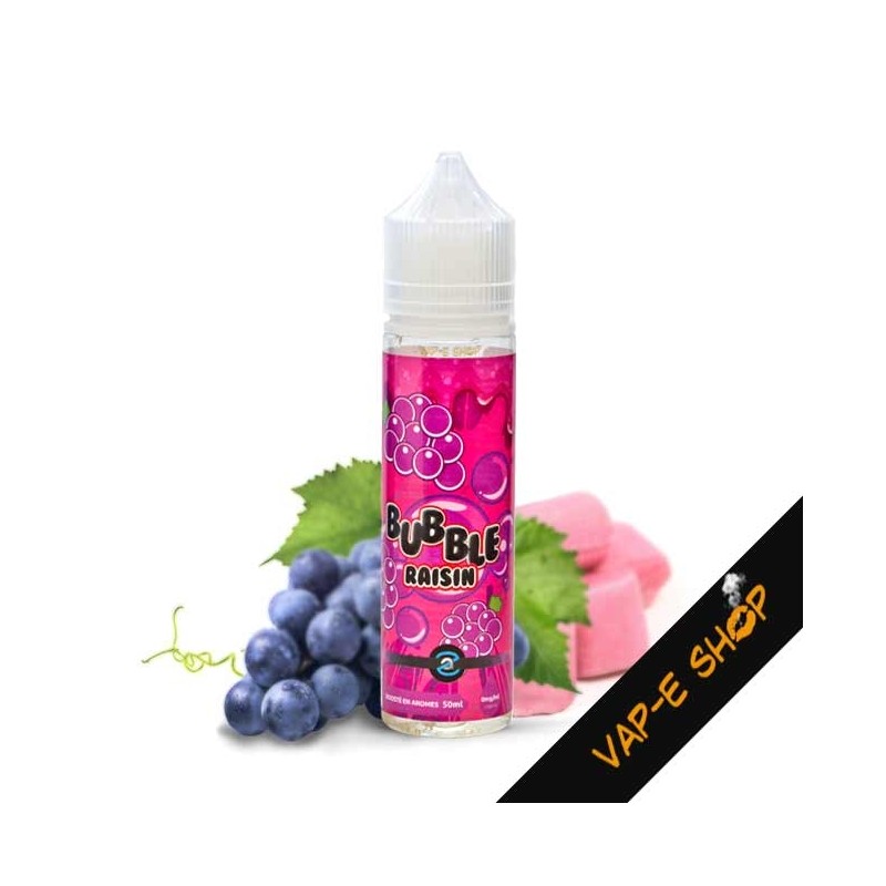 Bubble juice Raisin. Eliquide chiclette Aromazon 50ml. Nicotine gratos