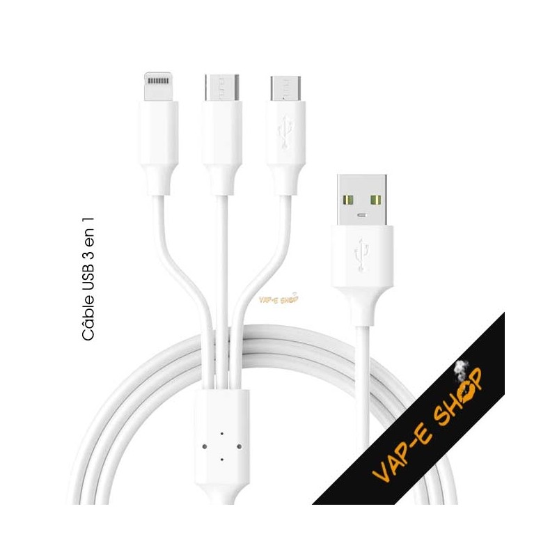 Câble USB Universel 3 en 1