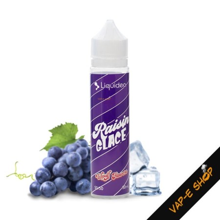 E-liquide Raisin Glacé Wpuff Flavors par Liquideo. Bouteille 70ml, contenu 50ml
