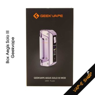 Box Aegis Solo 3 Geekvape. Mod 100W avec accu externe 18650 non inclus