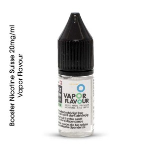 Vapor Flavour Booster Nic Salt contenu 10ml. Teneur en nicotine liquide 20mg/ml. Produit interdit au moins de 18 ans révolus.