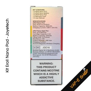 Kit eRoll Nano pod mod Joyetech : un vape pen idéal pour les débutants