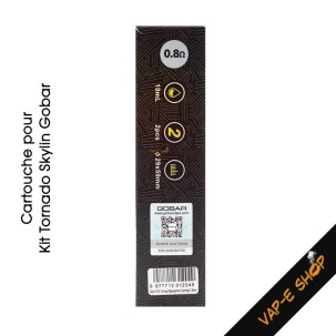 Cartouche Tornado Skylin 10ml, Gobar, coil intégré en 0.6 ou 0.8 Ohm