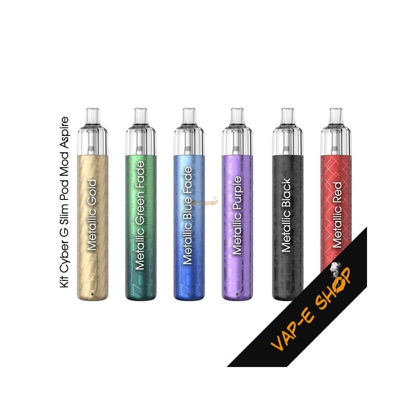 KIt Cyber G Slim Pod Mod Aspire, série métal color