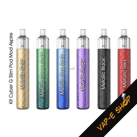KIt Cyber G Slim Pod Mod Aspire, série métal color