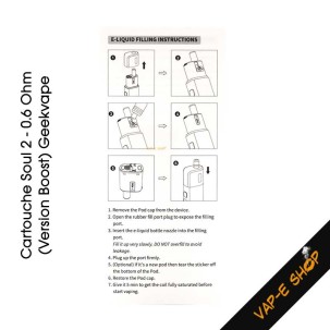 Cartouche Soul 2 Boost Version par Geekvape, réservoir4 ml