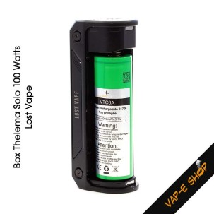 Box Thelema Solo 100 Watts Lost Vape. Accu 18650 ou 21700