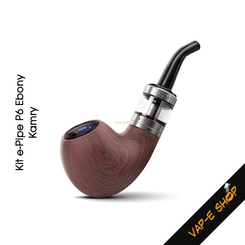 Kit e-Pipe P6 Ebony par Kamry. Puissance max. 35 Watts. Accu 1100 mAh intégré