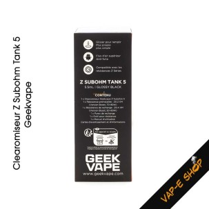 Z Subohm Tank 5 par Geekvape: La nouvelle légende du Cloud Chasing