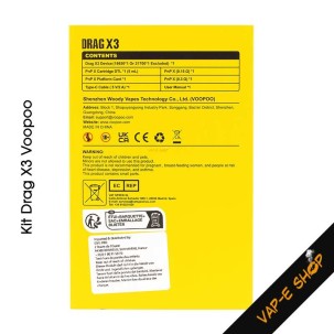 Caractéristiques Drag X3