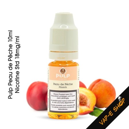 Peau de Pêche Pulp Liquide 10ml, Nicotine Traditionnelle 18mg/ml