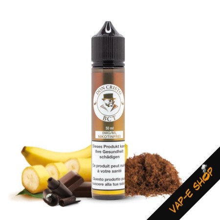E-liquide Don Cristo BCT saveurs banane, chocolat tabac cigare