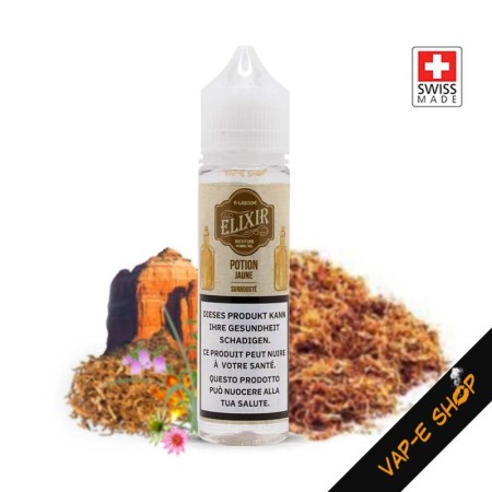 Elixir Potion Jaune. E-liquide Suisse Tabac bond aux notes florales - 50ml