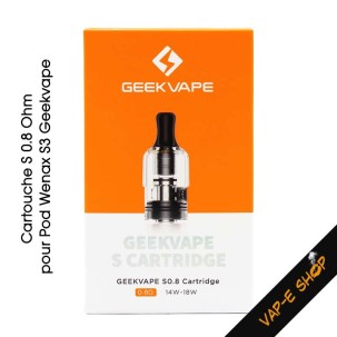 Cartouches S 0.8 Ohm Geekvape pour Pod Wenax S3