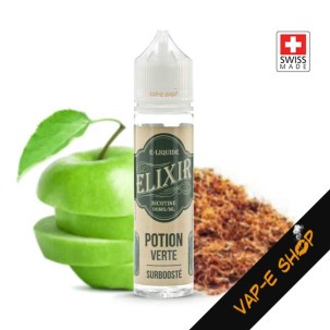 E liquide Suisse Elixir Potion Verte, arôme tabac pomme (chiha) 50ml