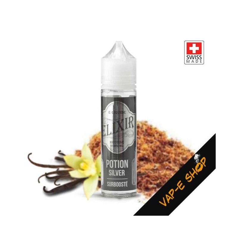 Potion Silver Elixir E liquide Suisse Tabac Blond Vanille 50ml