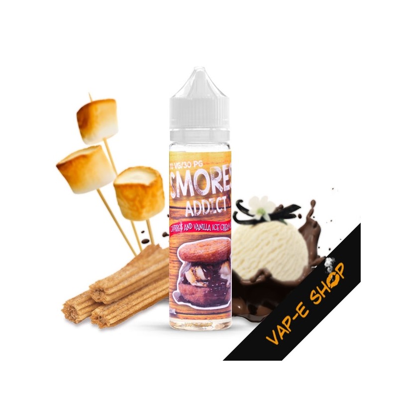 Churros and Vanilla Ice Cream, e liquide Smores Addict - 50ml