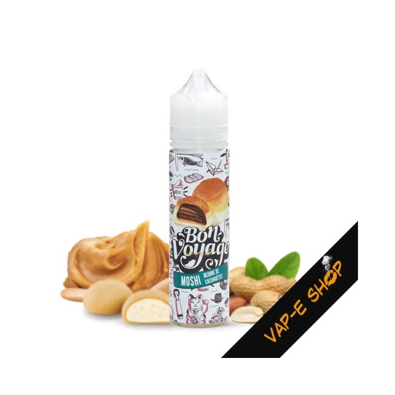 E liquide Moshi Beurre Cacahuètes, Bon Voyage - 50ml