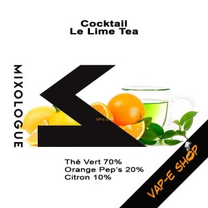 Mixologue, Le Lime Tea, Cocktail E-liquide thé vert, citron, orange