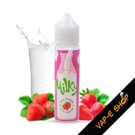 E-liquide Milky Lait Fraise par Le Coq Qui Vape 50 ml