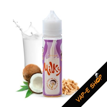 E-liquide Lait de Coco Noix de Cajou Milky par Le Coq qui Vape. 50ml 