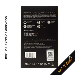Box L200 Classic Geekvape - Mod électronique 200W