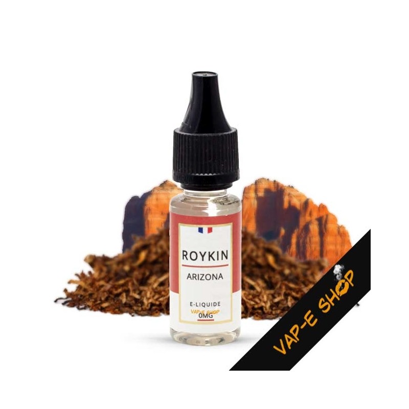 Saveur tabac Arizona, e-liquide Roykin, flacon 10 ml