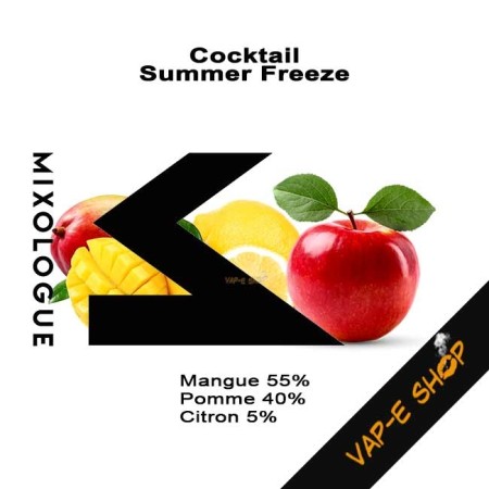 E-liquide Summer Freeze. Cocktail Mixologue. E liquide Genève