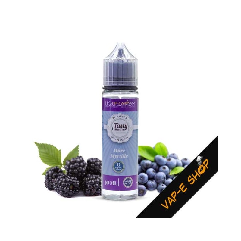 E-liquide Mûre Myrtille LiquidArom, Tasty Collection Fruité - 50ml