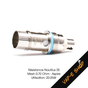 Résitance BVC Aspire - Nautilus 2S - Mesh 0.7Ohm