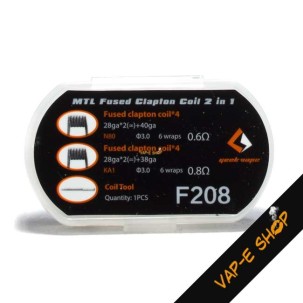 F208 Geek Vape - MTL Fused Clapton Coil - Boîte de 8 résistances