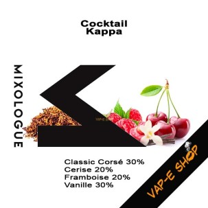 Cocktail Kappa Le Mixologue, tabac corsé, cerise, framboise, vanille