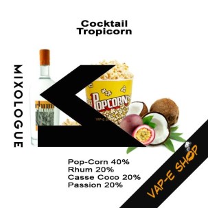 Tropicorn E-liquide Le Mixologue, Cocktail pop-corn, rhum, coco ...