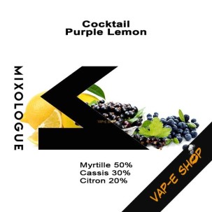 E-liquide Purple Lemon - Cocktail Mixologue, Myrtille, Cassis, Citron