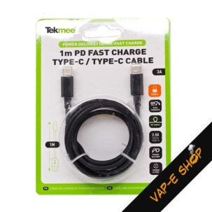 Câble USB Type C vers Type C - 1m - Charge rapide 3A
